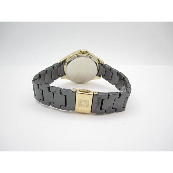 Women Anne Klein Ceramic Diamond Quartz 32mm Analog Watch (G843) "New Battery" - Picture 10 of 10